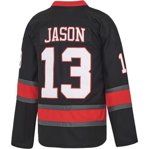 Men's Voorhees 13 Jason Friday Movie Ice Hockey Jersey Halloween Stitched - Picture 3 of 4